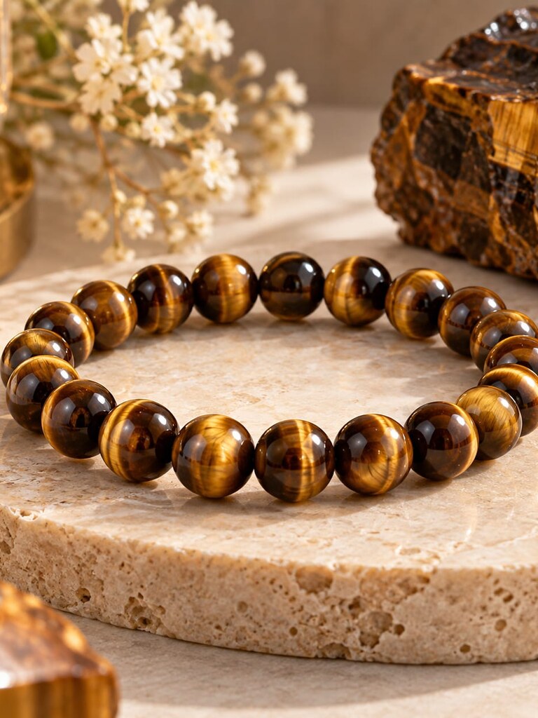 Focus & Confidence gemstone bracelet — Tiger Eye