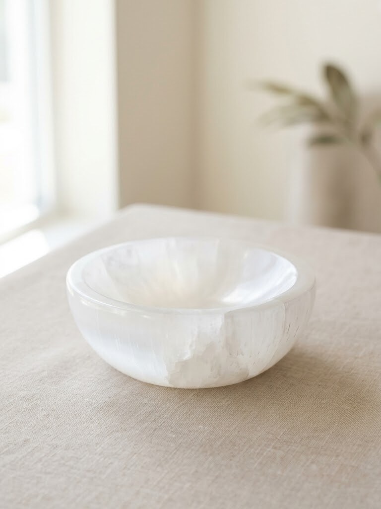 Selenite Charging Bowl — Natural selenite